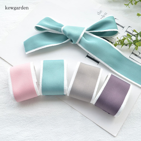 Kewgarden Hair Edge Cotton тканевые ленты 38 мм 1,5 дюйма вручную изготовленная лента DIY Hairbow атласная упаковочная лента 5 метров ► Фото 1/6