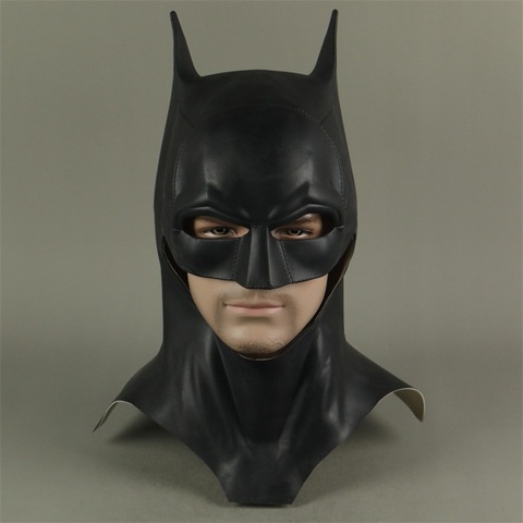 Латексная маска Бэтмен Брюс Уэйн костюм супергероя из фильма для косплея маски для хэллоуивечерние ► Фото 1/6