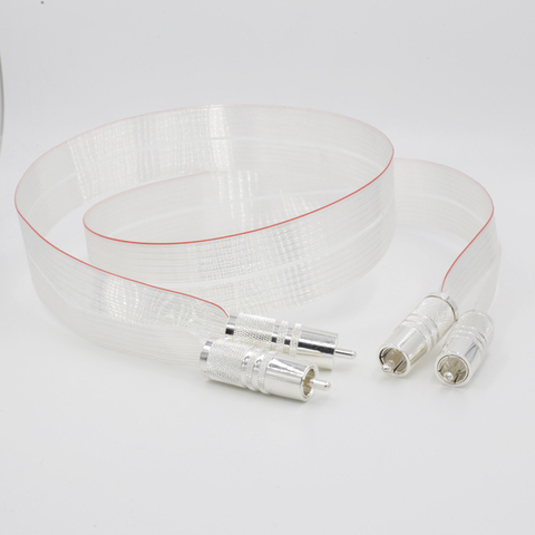 Hi-Fi SR-02 Соединительный кабель RCA, серебряный позолоченный штекер RCA разъемов кабель, 0,5 м за штуку ► Фото 1/4
