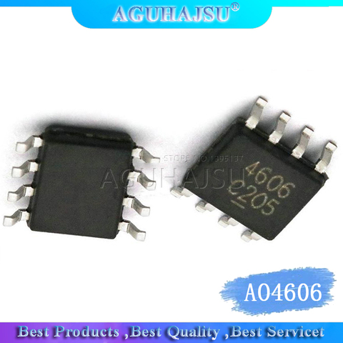 20 шт. AO4606 SOP8 AO4606C SOP SMD 4606 универсальная Высоковольтная плата N + P канальный SOP-8 ► Фото 1/1