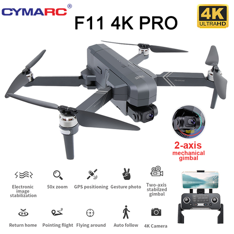 SJRC F11 Pro 4K GPS Дрон 5G Wifi FPV Двойная камера 2 Anis Gimbal 50X Zoom Профессиональный бесщеточный Квадрокоптер RC Дрон SG906 Pro 2 ► Фото 1/6