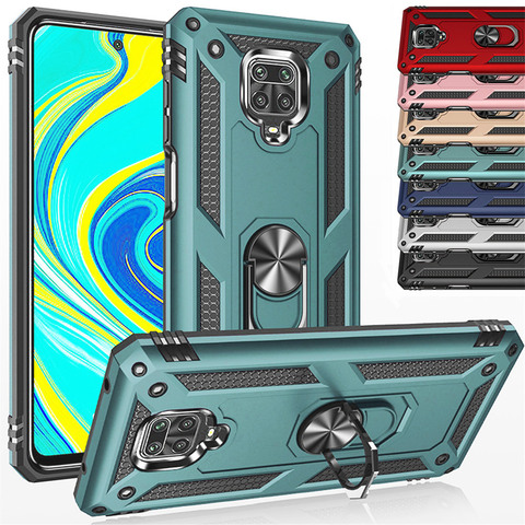 Противоударный чехол для Xiaomi Redmi Note 9 9S Pro 8 T K30 9C 9A, бронированный чехол с кольцом для Mi Note 10 Lite CC9 Poco X3 NFC X2 F2 Pro, чехол ► Фото 1/6