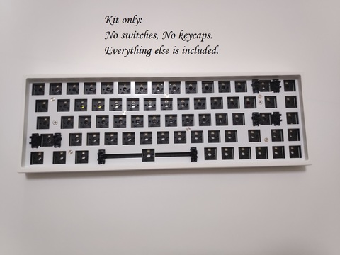 Keydous NJ68 программируемый Bluetooth 68 механическая клавиатура Горячая замена клавиатуры комплект ► Фото 1/1
