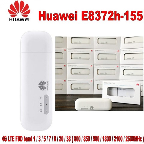 Лот из 10 шт. разблокированный Huawei E8372h-155 e8372 Wingle LTE Универсальный 4G USB модем, Wi-Fi, мобильный телефон Поддержка 16 Wi-Fi ► Фото 1/5