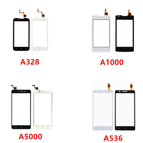 Сенсорный экран для Lenovo A1000, A5000, A328, A536, A2016, A1010, сенсорная панель, дигитайзер, внешнее Переднее стекло, датчик с наклейкой ► Фото 1/1