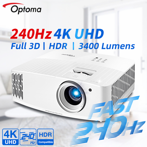 Optoma 4K проектор Родной UHD 240 Гц Частота обновления для игр смартфон 3D HDR Бимер Кино для дома Театр UHD508 ► Фото 1/1