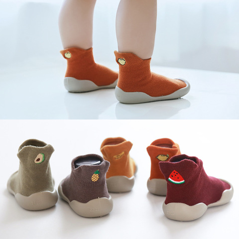 Обувь для маленьких мальчиков, детские носки, обувь, нескользящие носки для пола, обувь для маленьких девочек, мягкая резиновая подошва, детские носки, обувь для малышей, детские ботинки ► Фото 1/6