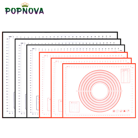 Большой силиконовый коврик для выпечки, 80/70/60 см, подкладка для смешивания теста, кухонный антипригарный коврик для теста для пиццы ► Фото 1/6