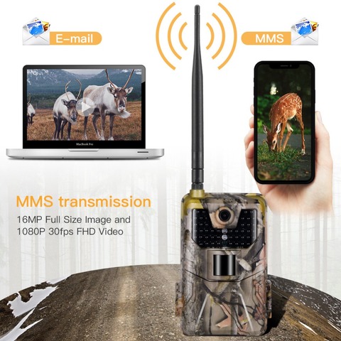 20MP 1080P камера для съемок дикой природы камера ночного видения 2G GSM SMS MMS SMTP электронная почта сотовая охотничья камера s HC900M наблюдение ► Фото 1/6