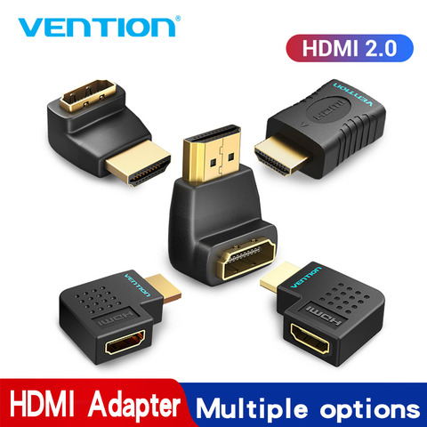 Адаптер Vention HDMI 270 90 градусов с прямым углом, Переходник HDMI папа-HDMI мама для PS4 HDTV HDMI кабель 4K HDMI 2,0 удлинитель ► Фото 1/6