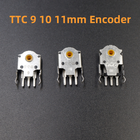 Оригинальные высокоточные мыши TTC кодер, 2 шт., 9, 10, 11 мм, с желтым сердечником, решим проблему с колесами sensei TEN RIVAL 300, 310, g102, 304, G703 ► Фото 1/6