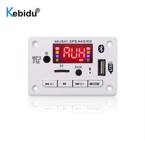 Mp3-плеер Kebidu, Bluetooth V5.0, MP3 декодирующая плата, модуль, беспроводной разъем для USB TF карты/USB/FM/пульт дистанционного управления для автомобильного динамика, телефона ► Фото 1/6