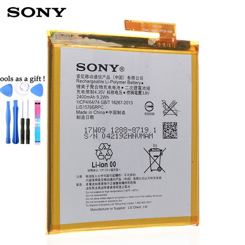 Оригинальный запасной аккумулятор SONY LIS1576ERPC для Sony Xperia M4 Aqua E2353 E2303 E2333, Оригинальная батарея для телефона, 2400 мАч ► Фото 1/2