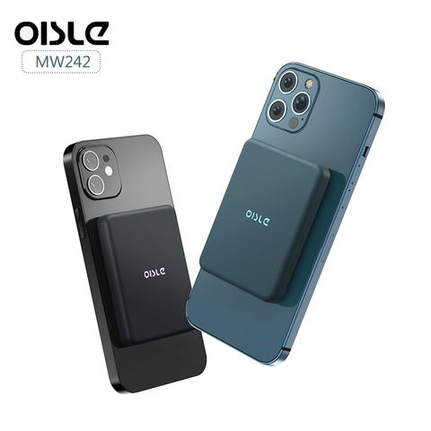 Беспроводное магнитное портативное зарядное устройство Mini MW242, Внешний аккумулятор со встроенной батареей 4225 мАч для iphone 12 /mini/Pro/Max, внешний аккумулятор Qi OISLE ► Фото 1/6