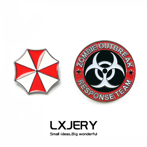 Значок LXJERY с героями мультфильма «Umbrella Corporation», булавка для рюкзака, брошь с имитацией вспышки зомби для одежды, школьный портфель ► Фото 1/6