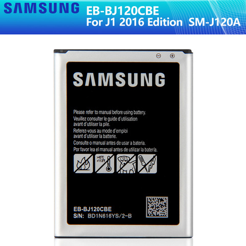SAMSUNG оригинальный аккумулятор EB-BJ120CBU EB-BJ120CBE EB-BJ120BBE для Samsung Galaxy J1 2016 экспресс 3 J120 J120A J120H SM-J120F/DS ► Фото 1/6
