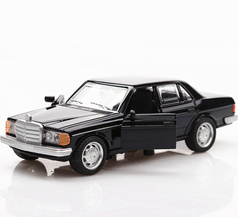 1/36 моделирование модели автомобиля игрушки e-класс W123 классический автомобиль ретро автомобиль оттягивает назад модель 2 двери открываются детские игрушки ► Фото 1/5