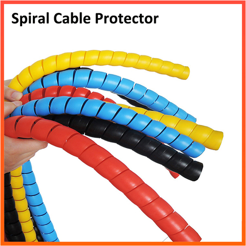 Спиральный протектор кабеля 8 мм 1 м/35 мм 0,45 м, спиральный обмоточный кабель, провод с крышкой, трубка для электрического скутера Xiaomi M365 Ninebot ► Фото 1/6