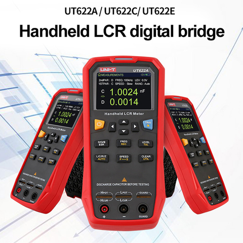 UNI-T UT622A UT622C UT622E Ручной LCR Цифровой мост частота индуктивность Сопротивление постоянной ёмкости, универсальный конденсатор тестер мультимет... ► Фото 1/6