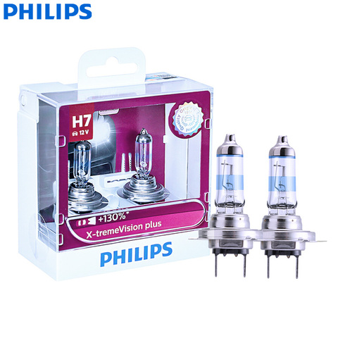 Philips X-treme Vision Plus H7 12 В 55 Вт PX26d 12972XVPS2 130% более яркий автомобильный Галогеновый головной светильник HL Beam ECE автомобильные лампы (Twin) ► Фото 1/6