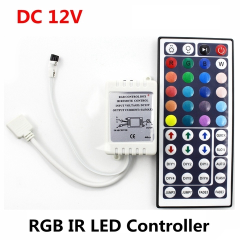 Светодиодный ИК-контроллер RGB 12 В постоянного тока 6A 72 Вт с 44 клавишами, светодиодный дистанционный Диммер для светодиодной ленты RGB SMD 2835 3528 ... ► Фото 1/6
