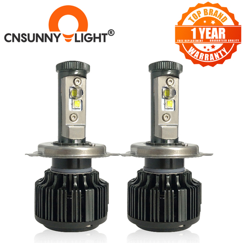 CNSUNNYLIGHT H4 Hi/Lo H7 светодиодный H11 9005 9006 комплект автомобильных фар 80 Вт 8000lm 6000 К белые автомобильные осветительные лампы Автомобильные фары 12В 24В ► Фото 1/6