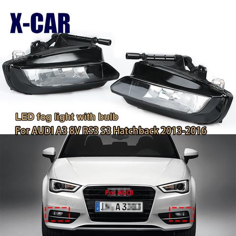 X-CAR светодиодный туман светильник с лампой переднего бампера светильник для AUDI A3 Sportback Хэтчбек 2012 2013 2014 2015 2016 8V0941699C 8V0941700C ► Фото 1/6