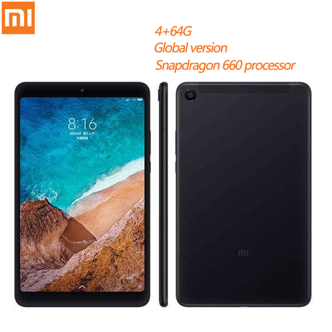 Xiaomi MI Pad 4 8,0 4 Гб + 64 Гб 98 Новый дюймовый планшетный ПК с системой андроида WIFI модем LTE HD Дисплей 6000 мАч MIUI 9,0 Snapdragon 660 ядра Кабельный тестер кабеля 8 шт. ► Фото 1/6