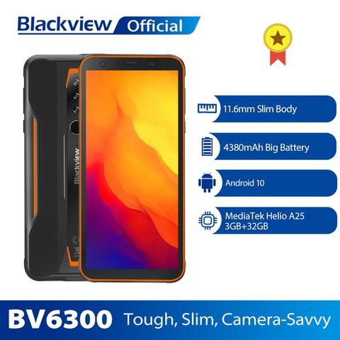 BLACKVIEW BV6300 3 ГБ + 32 Гб Смартфон 4380 мАч Android 10 Мобильный телефон 5,7 дюймов HD Экран NFC IP68 Водонепроницаемый Тонкий Прочный чехол для телефона ► Фото 1/6