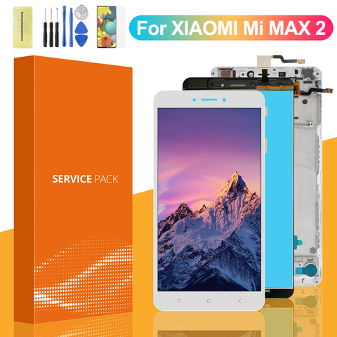 ЖК-дисплей с сенсорным экраном и дигитайзером в сборе для XIAOMI Mi MAX 2, запасные части для замены ЖК-экрана Xiaomi Mi max2 ► Фото 1/6