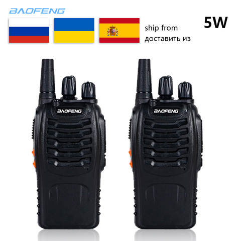 2 ШТ Baofeng BF-888S Walkie Talkie 5W Портативный BF 888S UHF 16CH Передатчик Comunicadorрации портативные мощные доставка из россии ► Фото 1/5