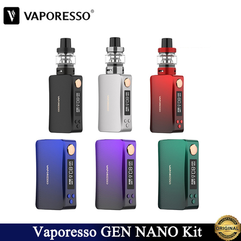 Вейп Vaporesso Gen Nano Kit, 80 Вт, 2000 мА/ч, встроенный аккумулятор, емкость 3,5 мл GTX Tank 22, подходит для электронной сигареты GTX Coil vs Drag x ► Фото 1/6