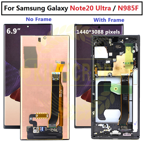 Оригинальный AMOLED Примечание 20 Ультра ЖК-дисплей для Samsung Galaxy Note20 ультра дисплей SM-N985F, SM-N985F/DS 5G сенсорный экран дигитайзер ► Фото 1/6