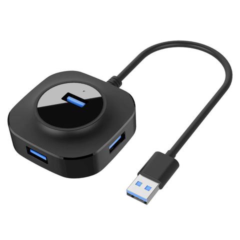 Концентратор USB 3,0 2,0, разветвитель с несколькими USB-портами для ПК, расширитель с 4 портами USB, высокоскоростной концентратор 3 Hab Mini Micro USB3.0, ко... ► Фото 1/6