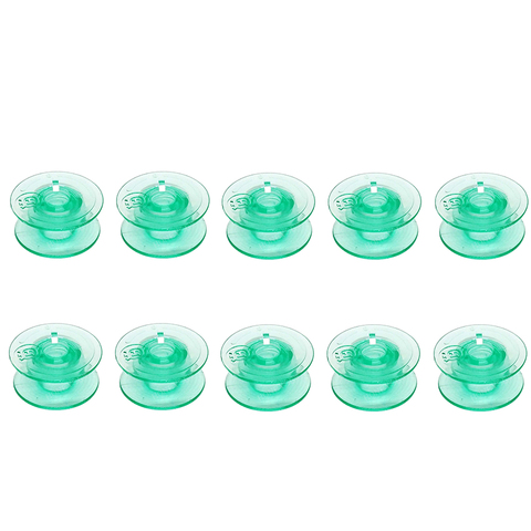 10 шт. зеленый Пластик катушки для швейных машин набор #4131825-45 для Husqvarna Viking белый с резьбовым отверстием ► Фото 1/2