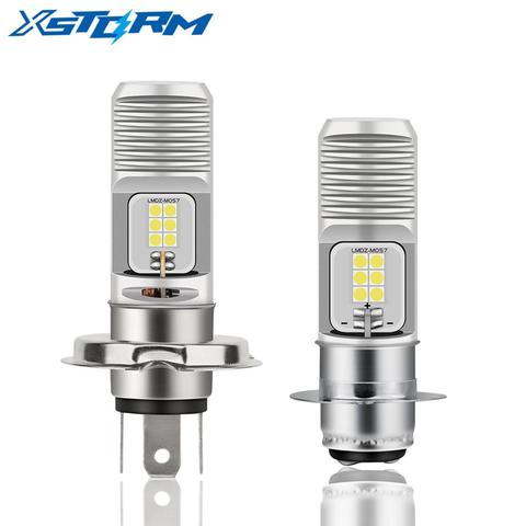 H4 водить мотоцикл P15D LED мото фар лампа 12SMD 3030 1200LM 6000K Белый Привет короче спереди и длиннее сзади) лампа Мото Аксессуары 12V 24V ► Фото 1/6