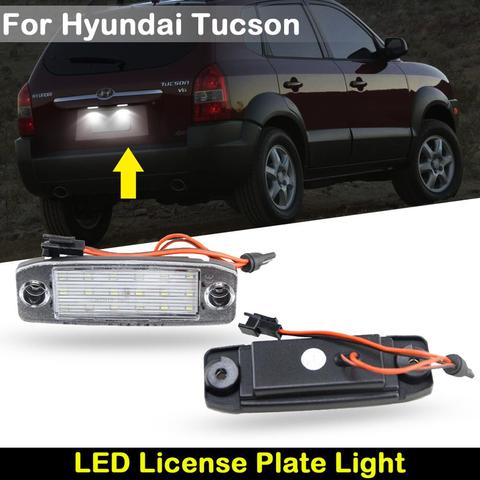 Для Hyundai Tucson 2005-2009 Автомобильная задняя беласветодиодный светодиодная подсветка номерного знака Лампа номерного знака ► Фото 1/1