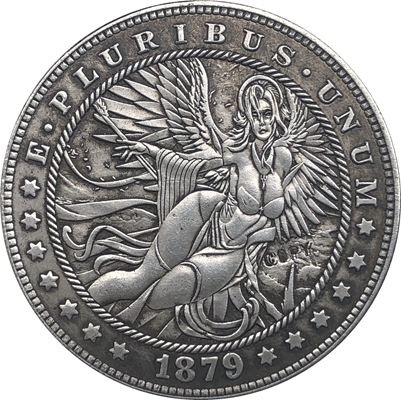 Хобо никель 1879 монета доллара США Моргана копия Тип 153 ► Фото 1/2