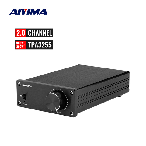 Цифровой усилитель мощности AIYIMA TPA3255 2,0, класс D 300Wx2, стерео Hi-Fi усилитель динамика, мини аудио усилитель для домашнего кинотеатра, постоянный... ► Фото 1/6