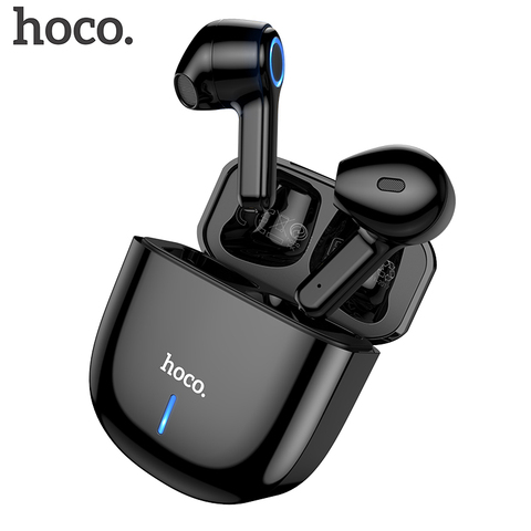 Беспроводное зарядное устройство HOCO наушники-вкладыши TWS с беспроводного Bluetooth (голубой зуб) наушника 5,0 интеллигентая (ый) Сенсорное управл... ► Фото 1/6