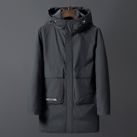 Толстая и теплая зимняя мужская парка большого размера 5XL 6XL 7XL 8XL, Повседневная Свободная брендовая одежда, длинная стеганая куртка на молни... ► Фото 1/5