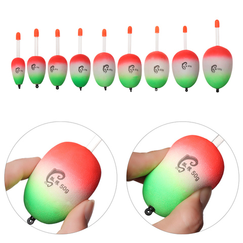 5 шт./компл. EVA светящаяся плавающая поплавки для морской рыбалки на скалах, поплавки с жестким хвостом для живота 10 г/15 г/20 г/30 г/40 г/50 г/80 г/90 г/100 г ► Фото 1/6