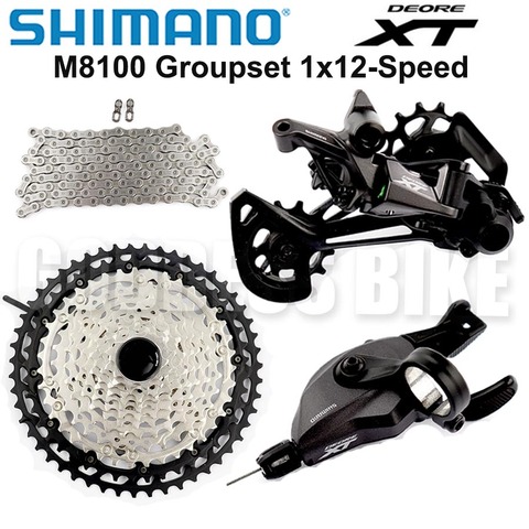 Новый Shimano DEORE XT M8100 Groupset MTB горный велосипед 1x12-Speed 51T SL + RD + CS + CN M8100 переключатель заднего переключателя ► Фото 1/5