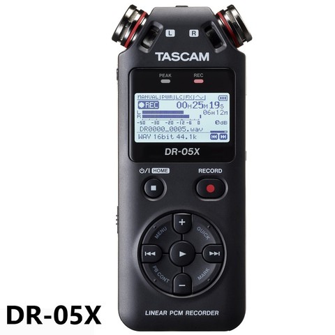 Портативный цифровой диктофон TASCAM DR05X, рекордер для интервью, MP3, линейный PCM, ручка для записи, USB аудио интерфейс ► Фото 1/4