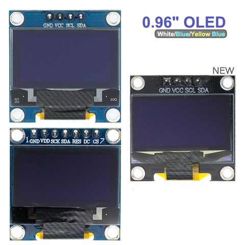 Светодиодный ЖК-дисплей 0,96 O 128x64 128*64 O, 1 шт., белый/желтый/синий, светодиодный модуль для 0,96 