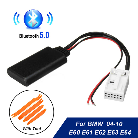 Автомобильный Bluetooth-модуль, внешний аудиокабель для BMW E60 04-10 E63 E64 E61 Mini Navi, радио, стерео, Aux кабель, адаптер, беспроводное аудио ► Фото 1/6