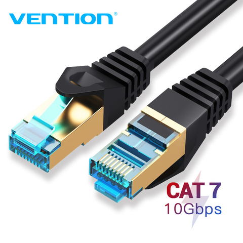 Ethernet-кабель Vention Cat7 RJ45 Lan, сетевой кабель, UTP Cat 7, Соединительный шнур для ноутбука 2 м/3 м/1,5 м/8 м/10 м, компьютерный роутер ► Фото 1/6