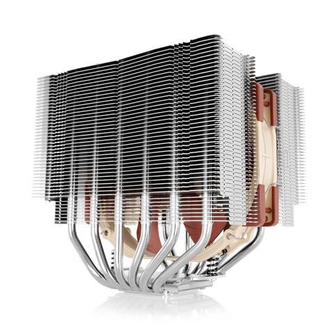 Вентилятор охлаждения Noctua для процессоров Intel LGA 115x2011 2066 AMD AM4 AM3, 6 тепловых трубок, кулер для процессора 140x150x25 мм, тихий ► Фото 1/6