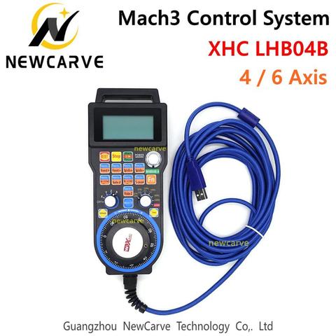 XHC LHB04B новейший Mach3 проводной MPG подвесной ручной контроллер ЧПУ для 4 / 6 осевого гравировального Станка NEWCARVE ► Фото 1/5