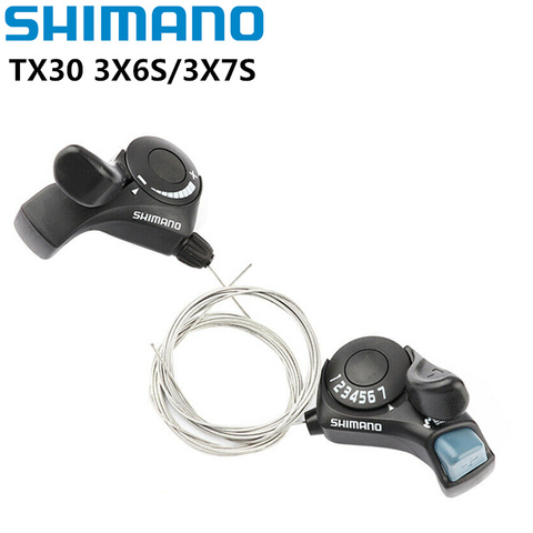 Shimano TOURNEY SL TX30 переключатель передач 3X6s 3X7s 18 скоростей 21 Скорость MTB большой палец рычаг переключения передач набор ► Фото 1/6